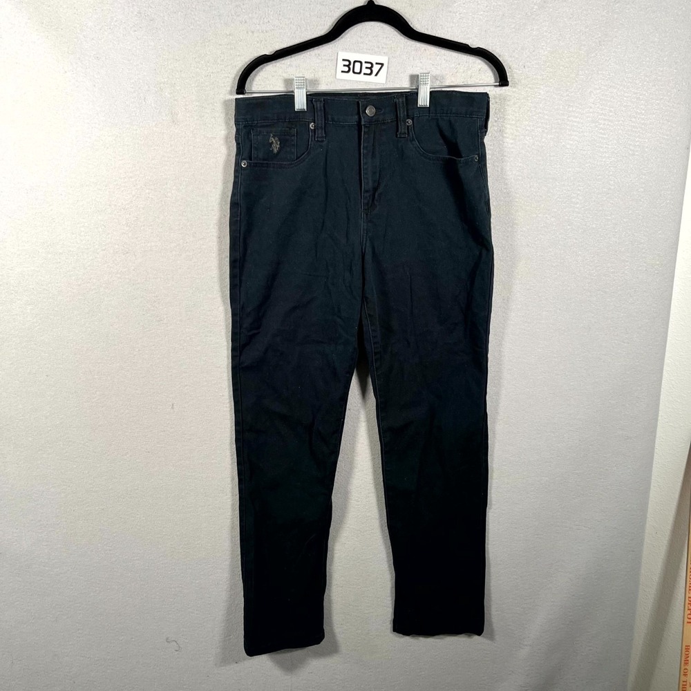 US Polo Assn. Jeans Womens 18 Black Cotton Stretch Slim Fit Straight Outdoor